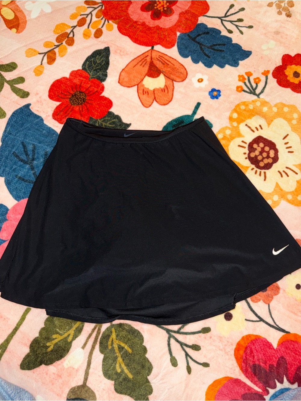 Nike Black Circle Skater Tennis Skirt with Swoosh